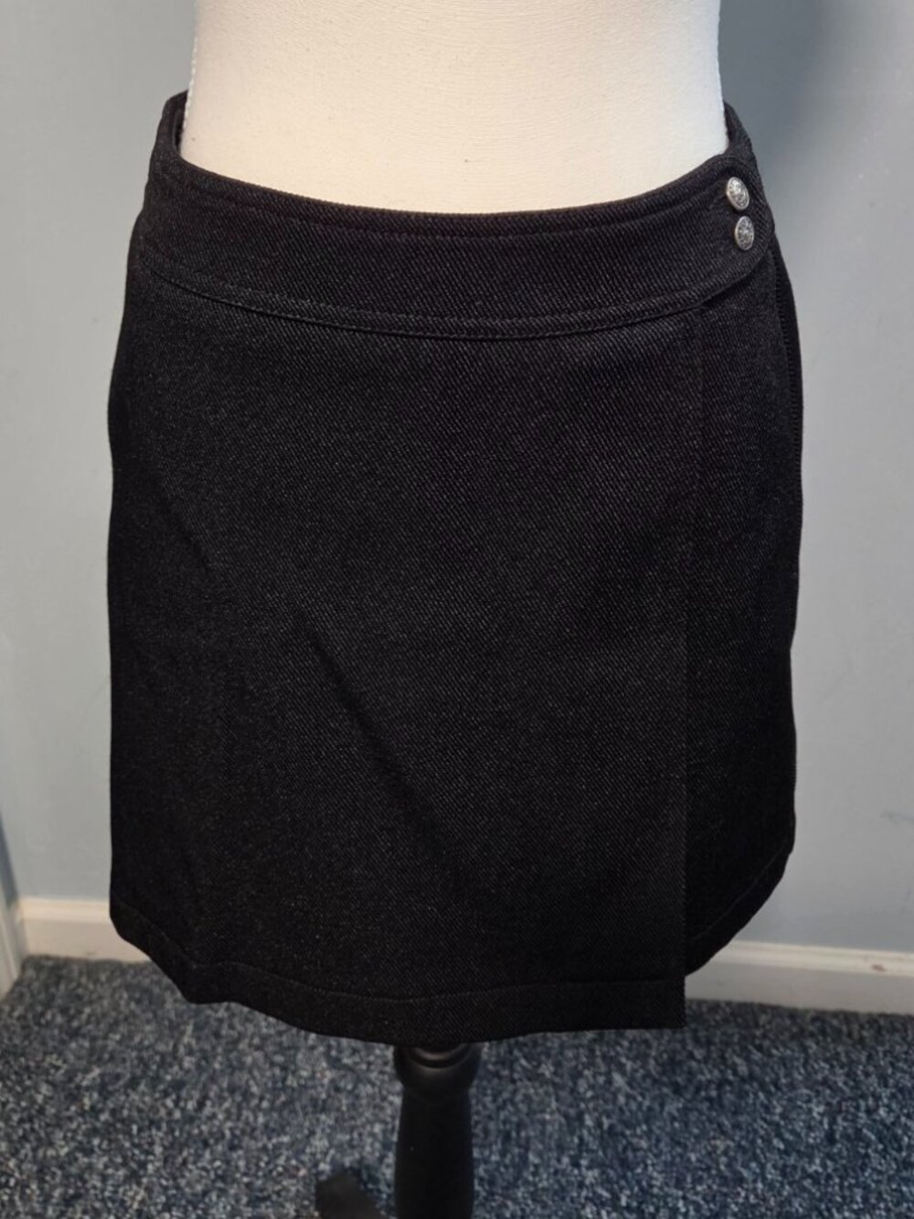 Vintage Moschino Jeans Black Skirt Made in Italy Size 8